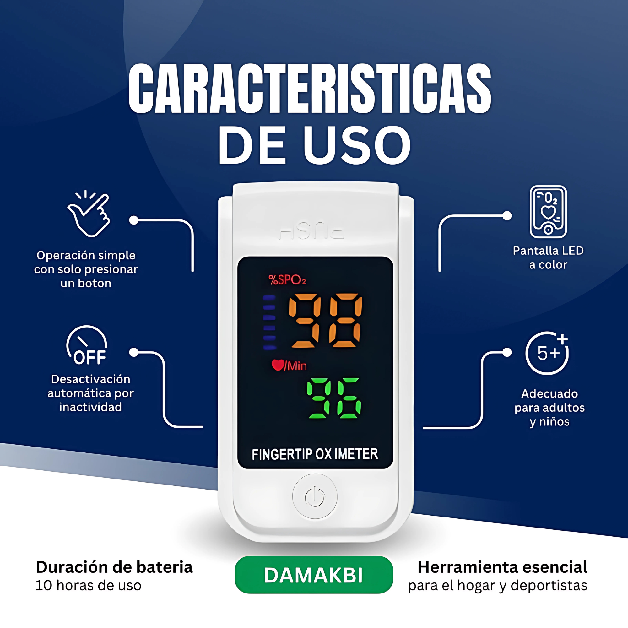 GlucoMax® - Oxímetro Medida Láser (99% de precisión)