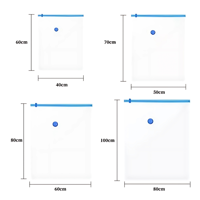 SpaceGuard® Pack 5 Bolsas Organizadoras al Vacíos + Bomba Manual 🧳🧼 – Ahorra Espacio y Protege tu Ropa Fácilmente