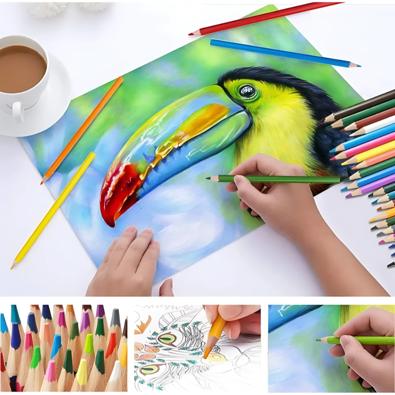 ColorMax® – Set Profesional de 72 Lápices de Colores Suaves, Vivos y Resistentes para Dibujar, Pintar y Colorear ✏️🎨